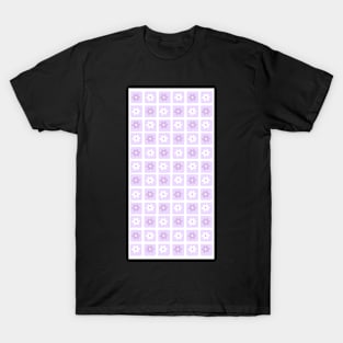 Vintage Aesthetic Minimalist Flower Grid Design Phone Case in Lavender T-Shirt